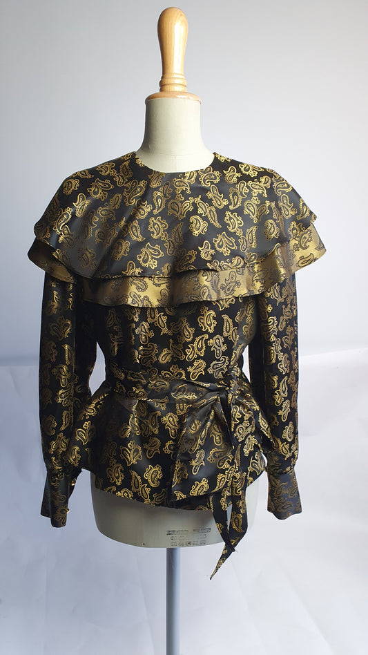 Satin Blouse long sleeves lady golden dreams