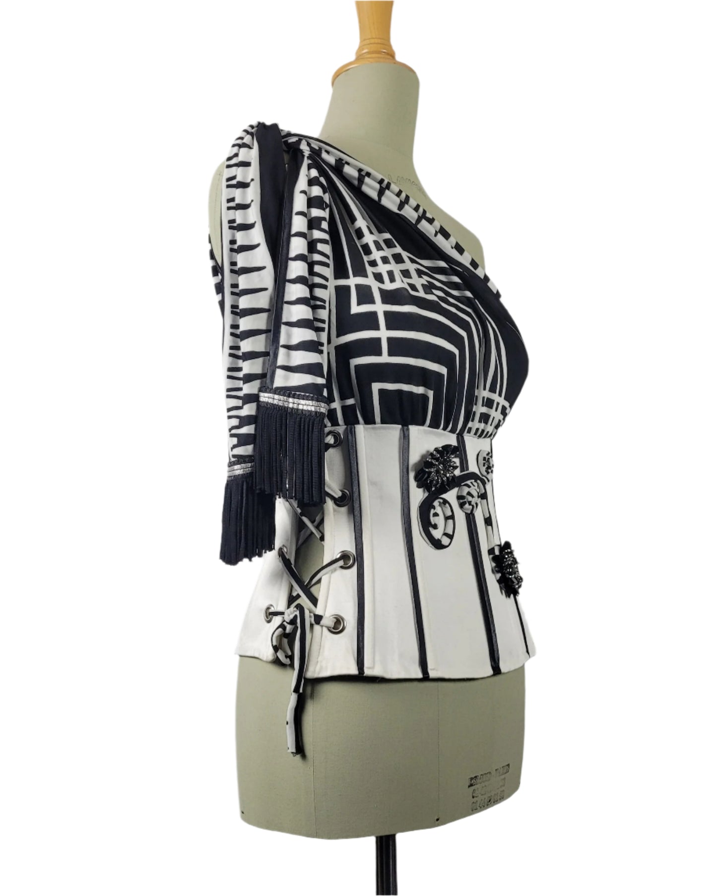 corset one shoulder in White Galaxy collection
