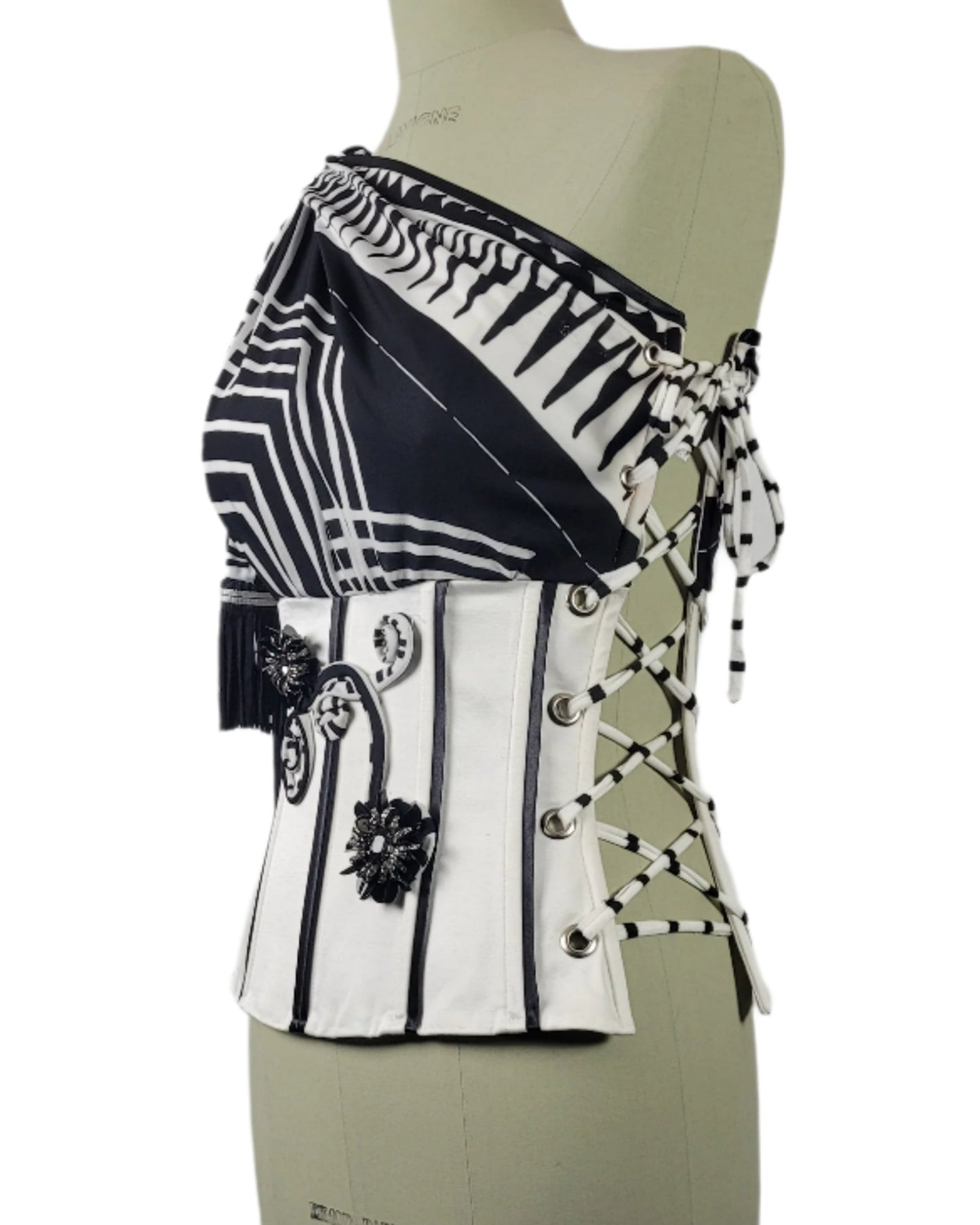 corset one shoulder in White Galaxy collection