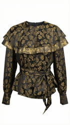 Satin Blouse long sleeves lady golden dreams