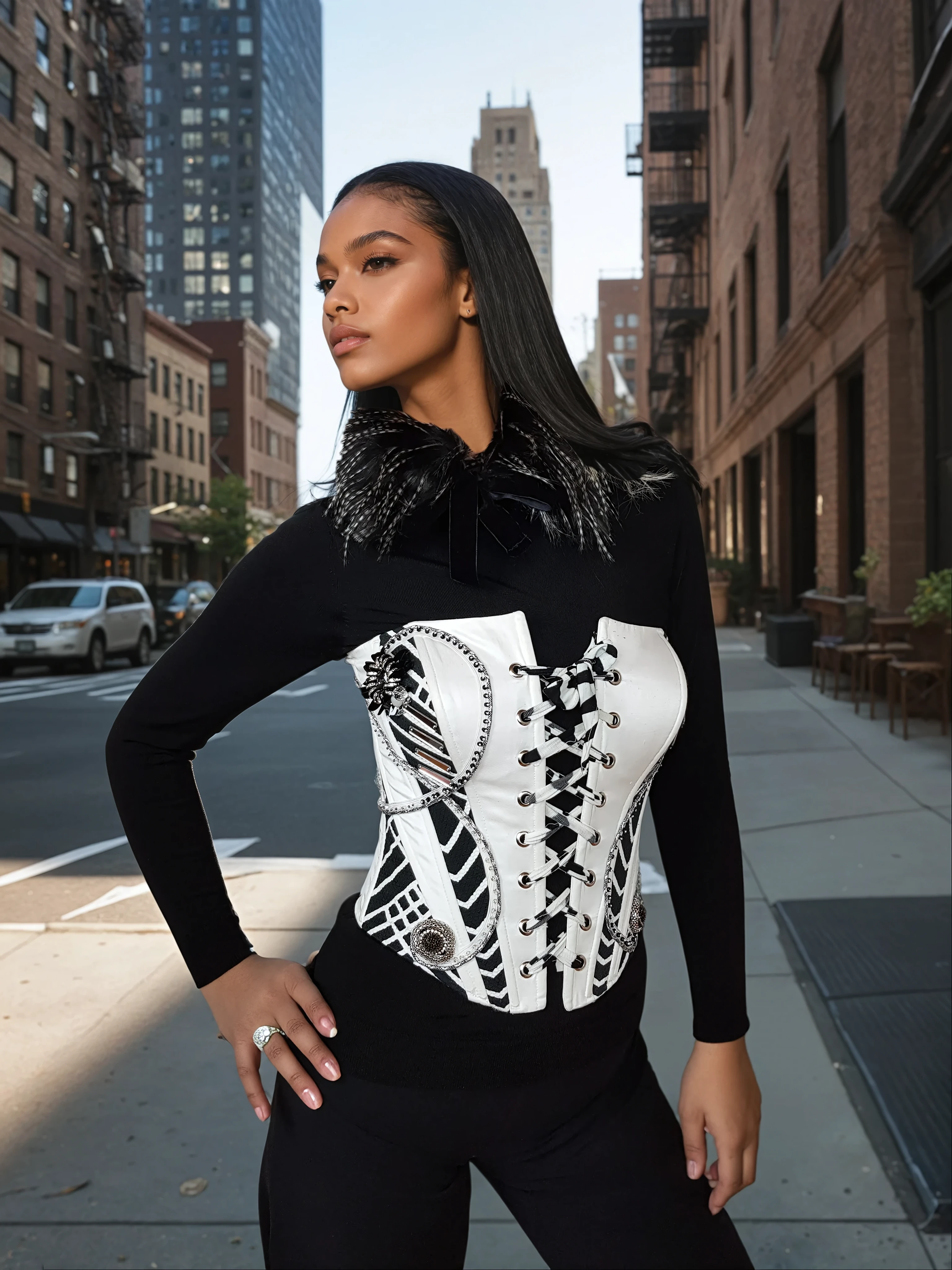 corset strapless  in White    Galaxy collection