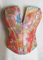 Shimmering Floral Rhinestone Bustier