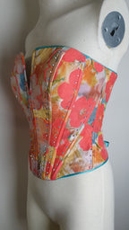 Shimmering Floral Rhinestone Bustier