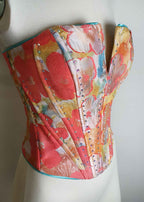 Shimmering Floral Rhinestone Bustier