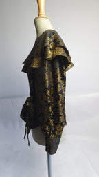 Satin Blouse long sleeves  lady  golden dreams