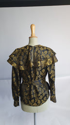 Satin Blouse long sleeves  lady  golden dreams