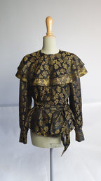 Satin Blouse long sleeves  lady  golden dreams
