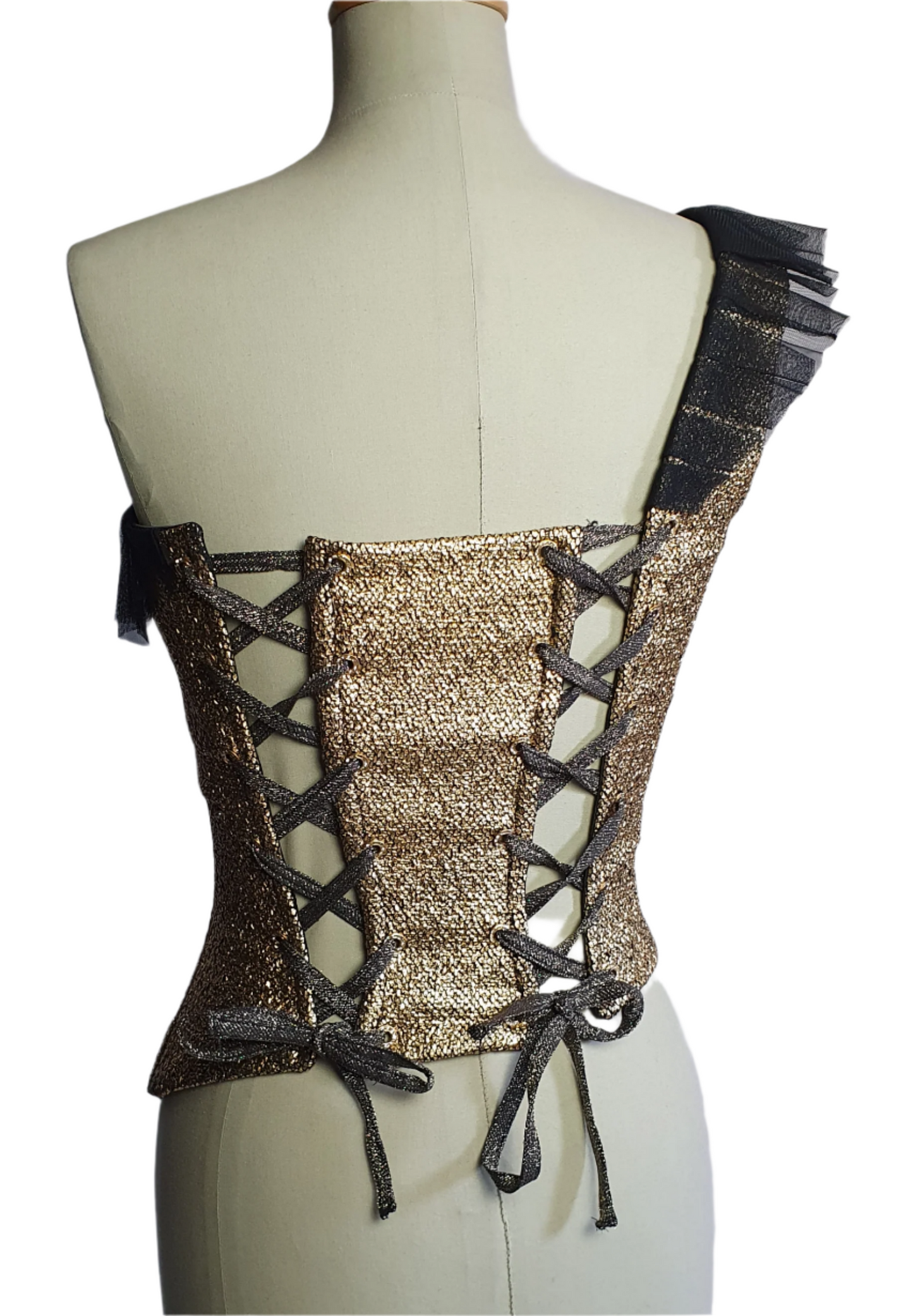 Asimetric golden corset