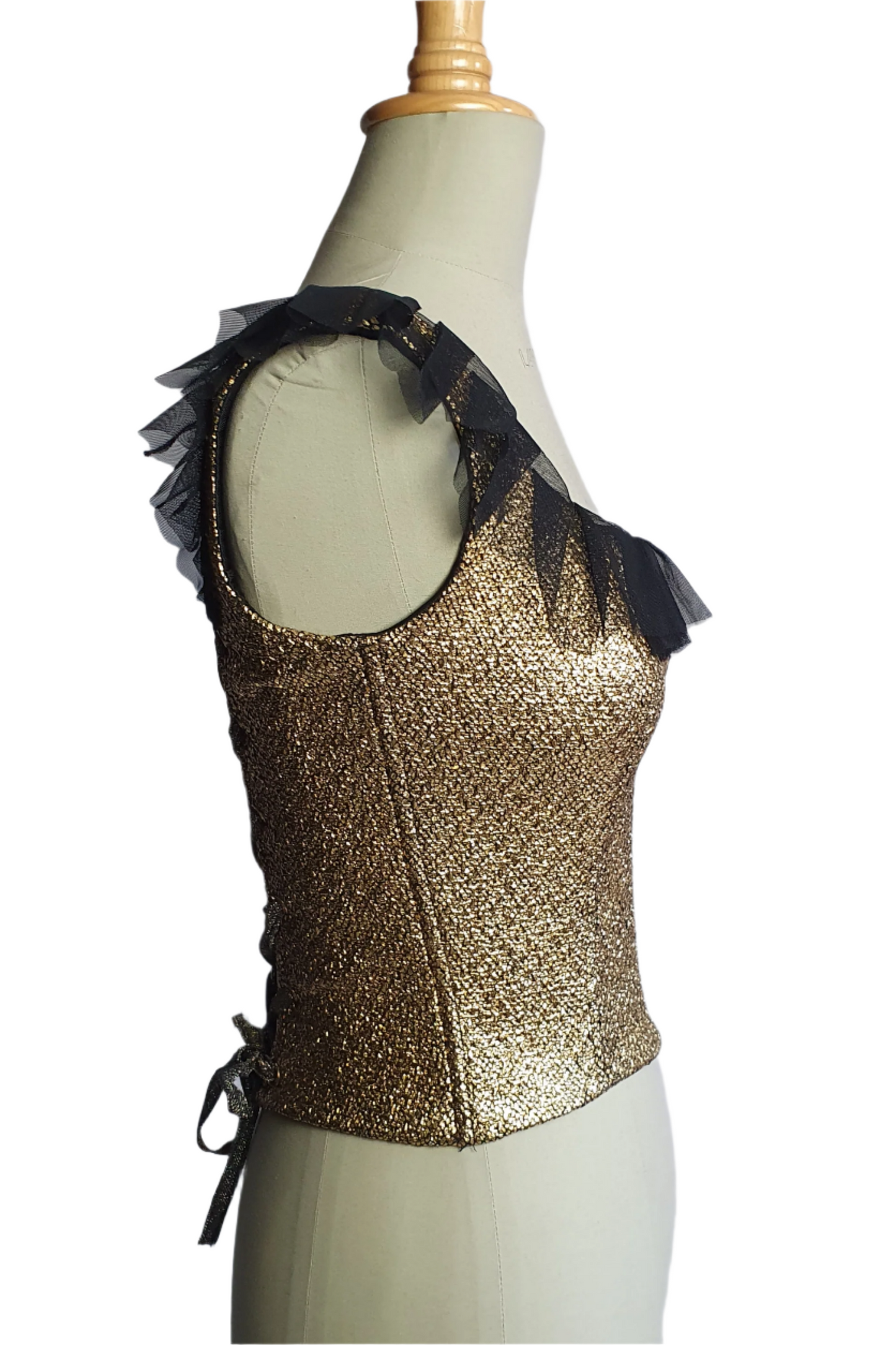 Asimetric golden corset