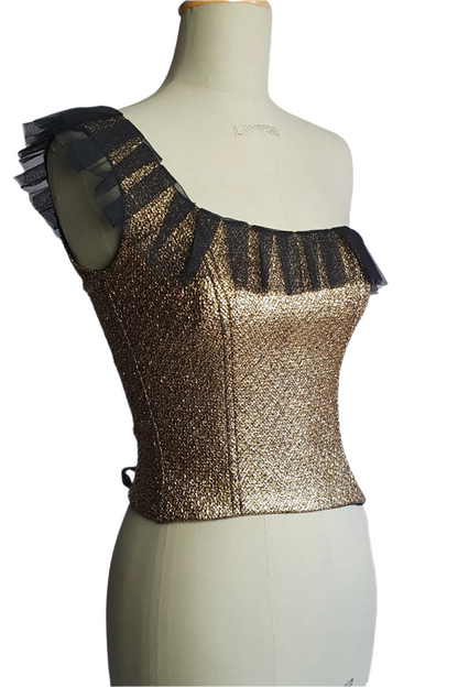 Asimetric golden corset