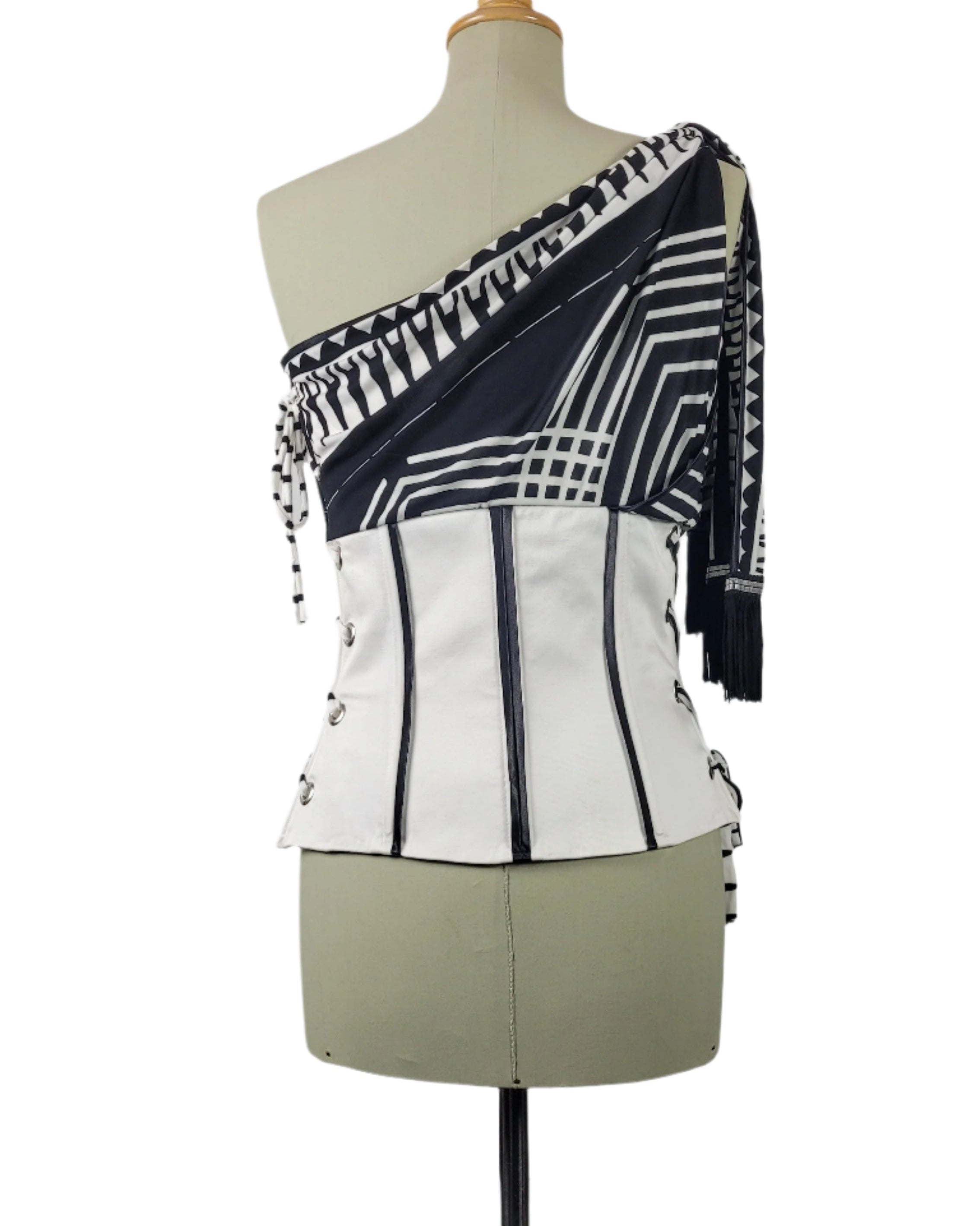 corset one shoulder  in White    Galaxy collection