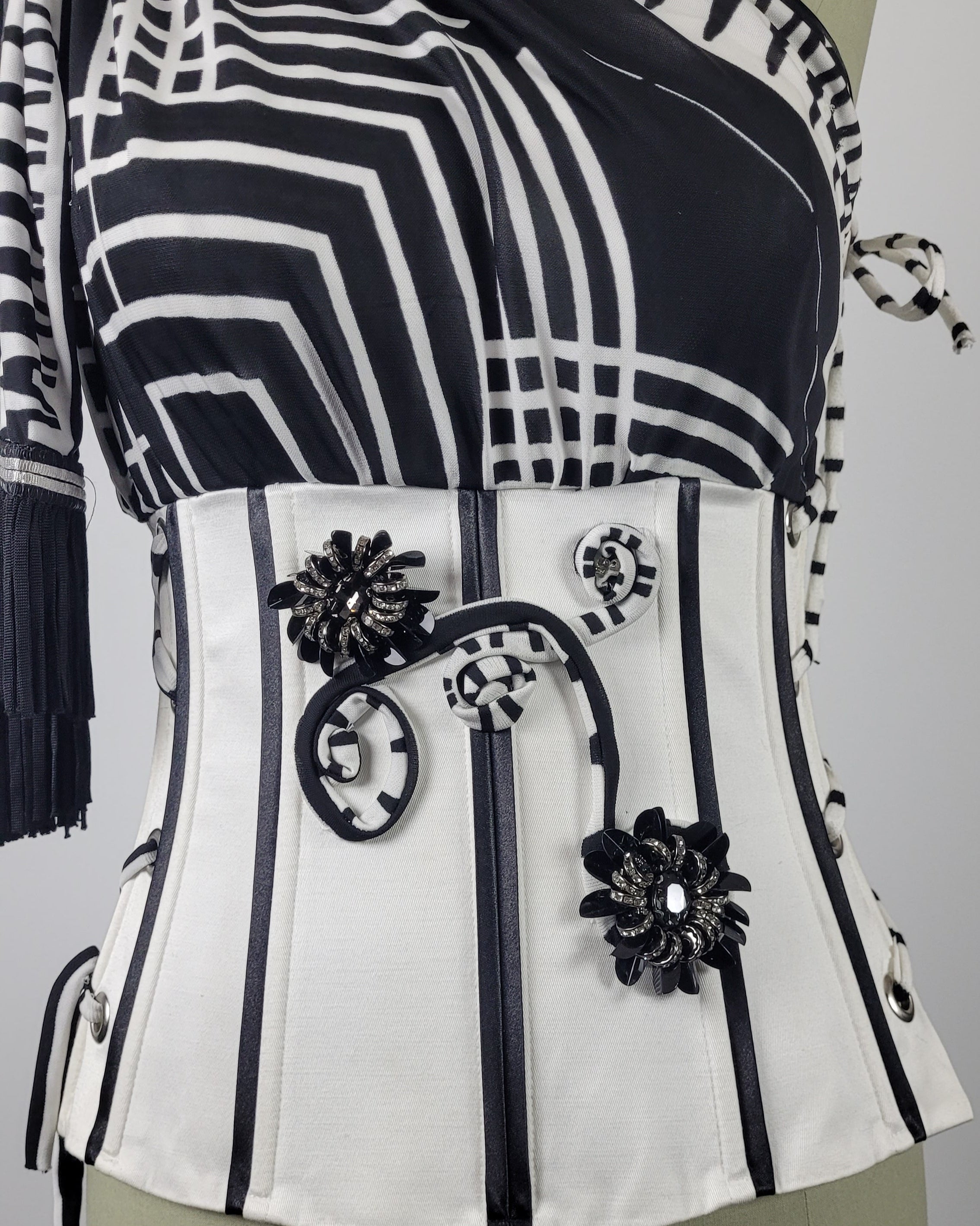 corset one shoulder  in White    Galaxy collection