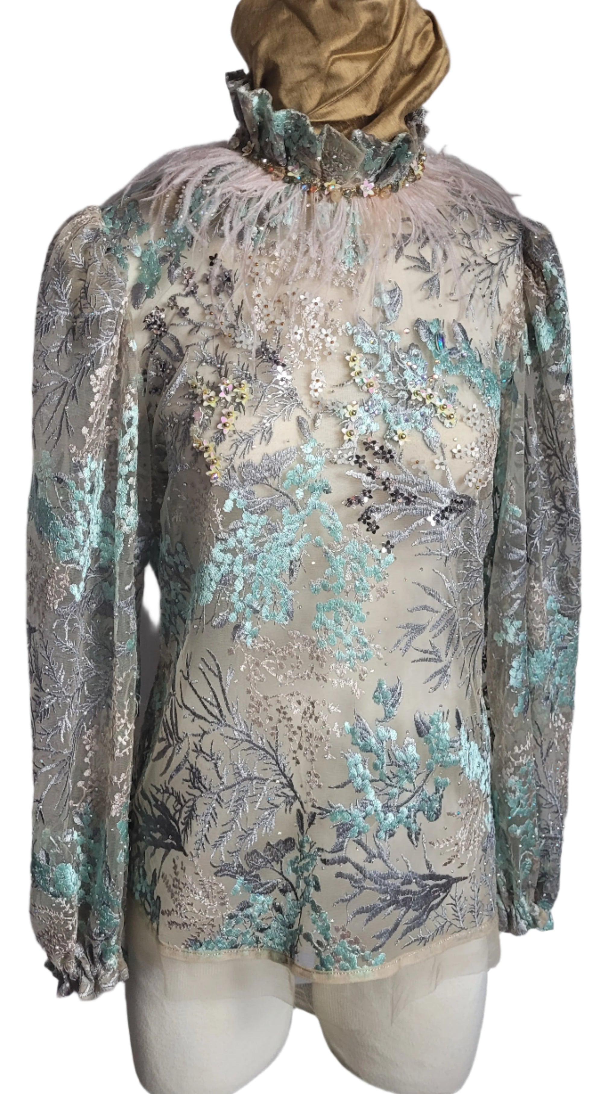 Deep Sea Lace Blouse