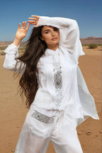 Sahara Ethereal Luxury: The Sheer Silk Chiffon Coordinate Set