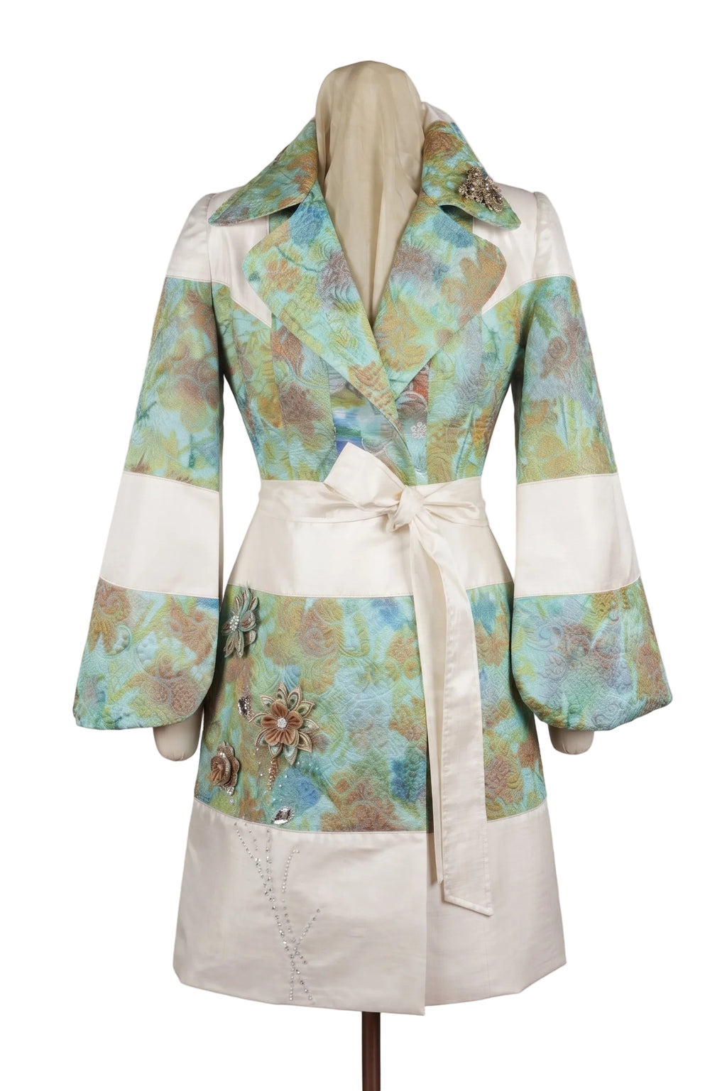 "Turquoise Garden" Patchwork Coat