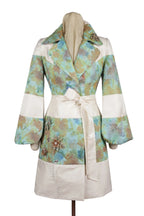 "Turquoise Garden" Patchwork Coat