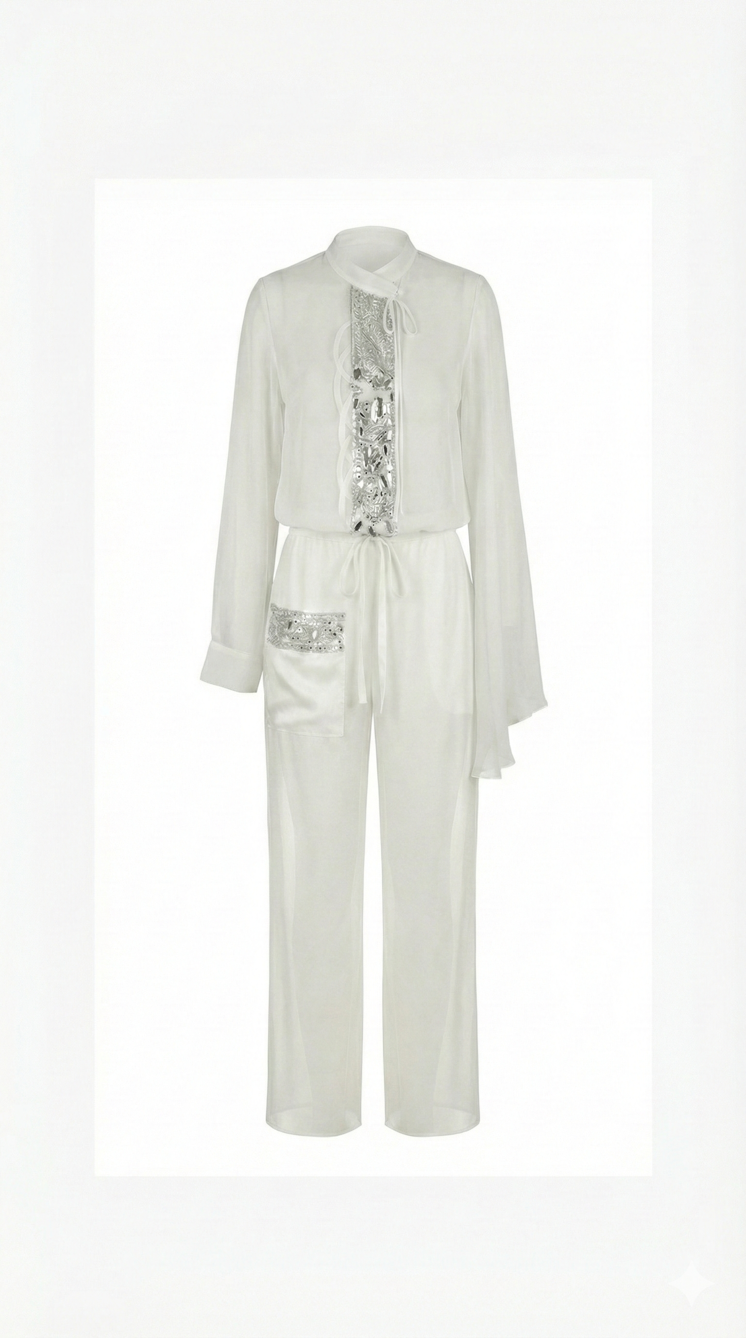 Sahara Ethereal Luxury: The Sheer Silk Chiffon Coordinate Set