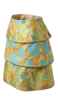 Multicolored tiered skirt on a white background