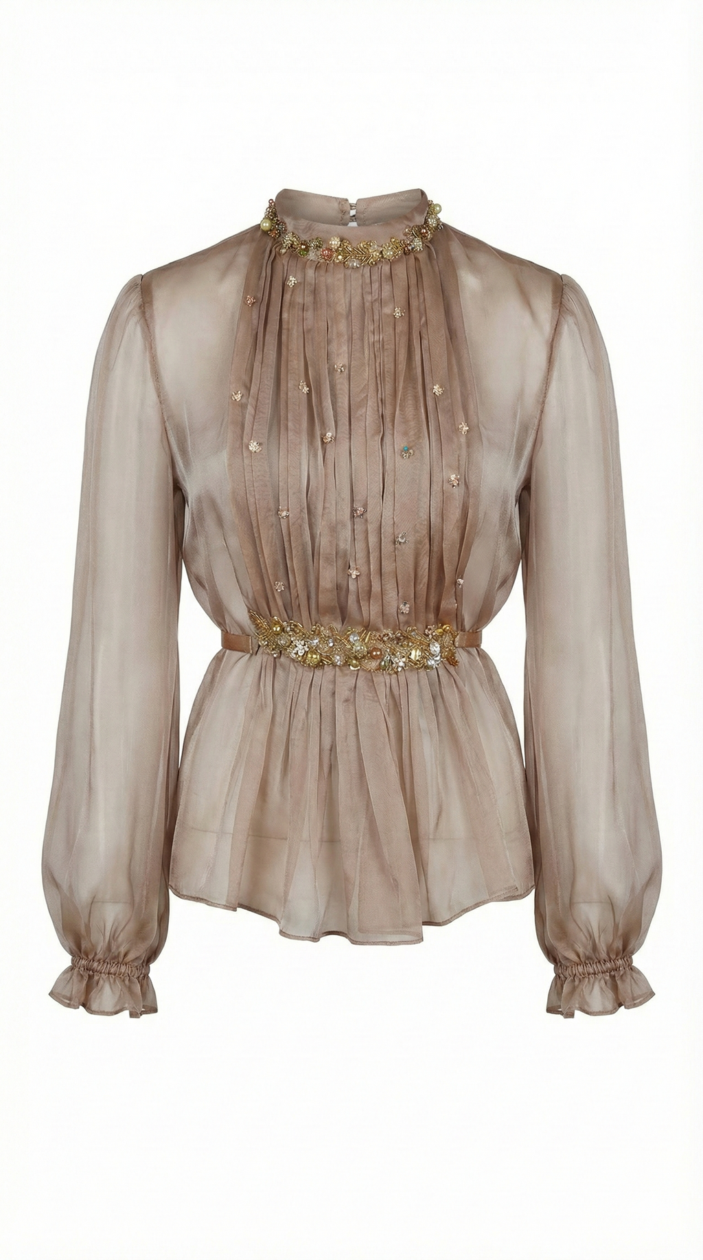 The 'Gossamer' Silk Chiffon Tie-Back Blouse
