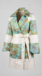 "Turquoise Garden" Patchwork Coat