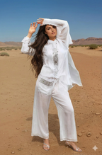 Sahara Ethereal Luxury: The Sheer Silk Chiffon Coordinate Set