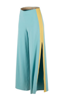 Color-Block Side-Slit Wide-Leg Trousers
