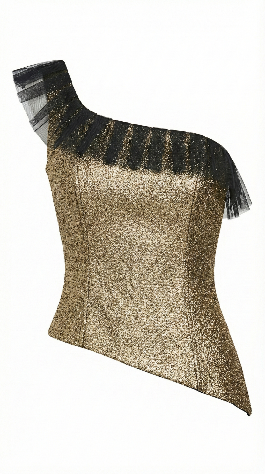 Asimetric golden corset
