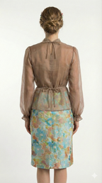 The 'Gossamer' Silk Chiffon Tie-Back Blouse