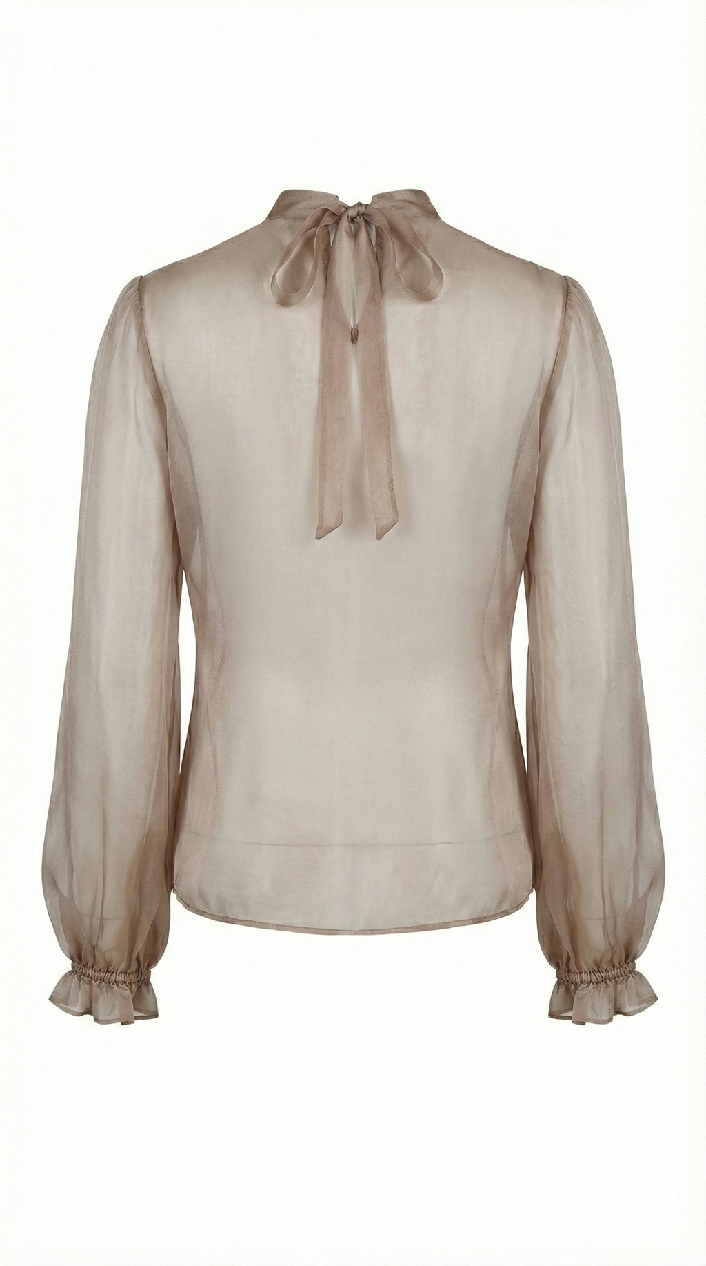 The 'Gossamer' Silk Chiffon Tie-Back Blouse