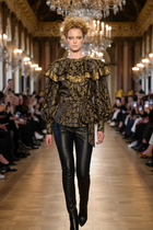 Satin Blouse long sleeves  lady  golden dreams