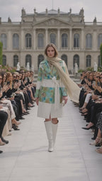 "Turquoise Garden" Patchwork Coat