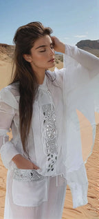 Sahara Ethereal Luxury: The Sheer Silk Chiffon Coordinate Set